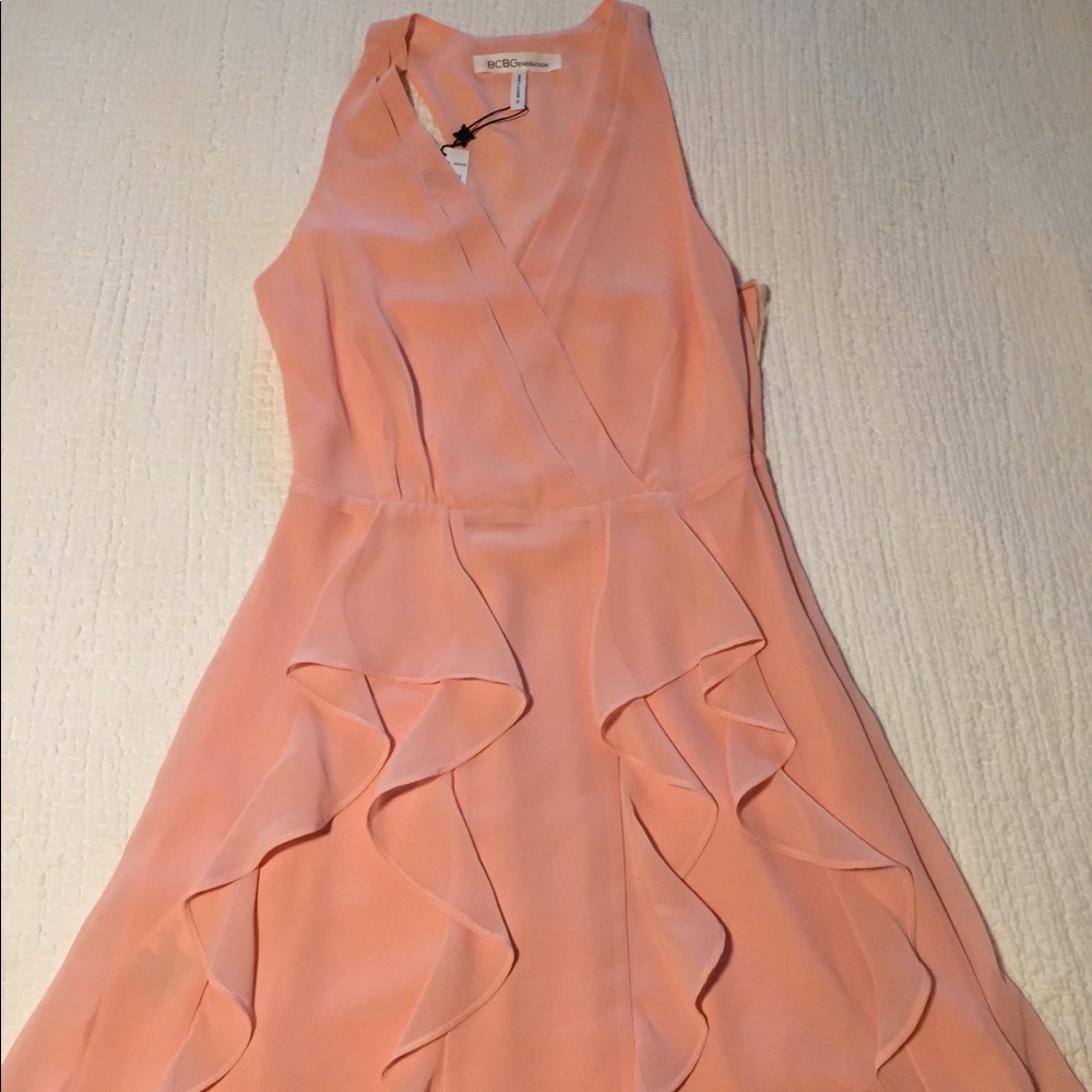 Chiffon Ruffled Trim Mini Dress